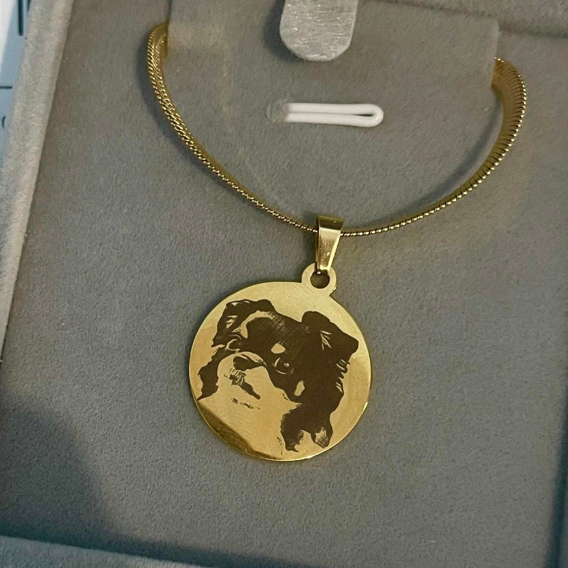 Engraved Photo Memory Necklace