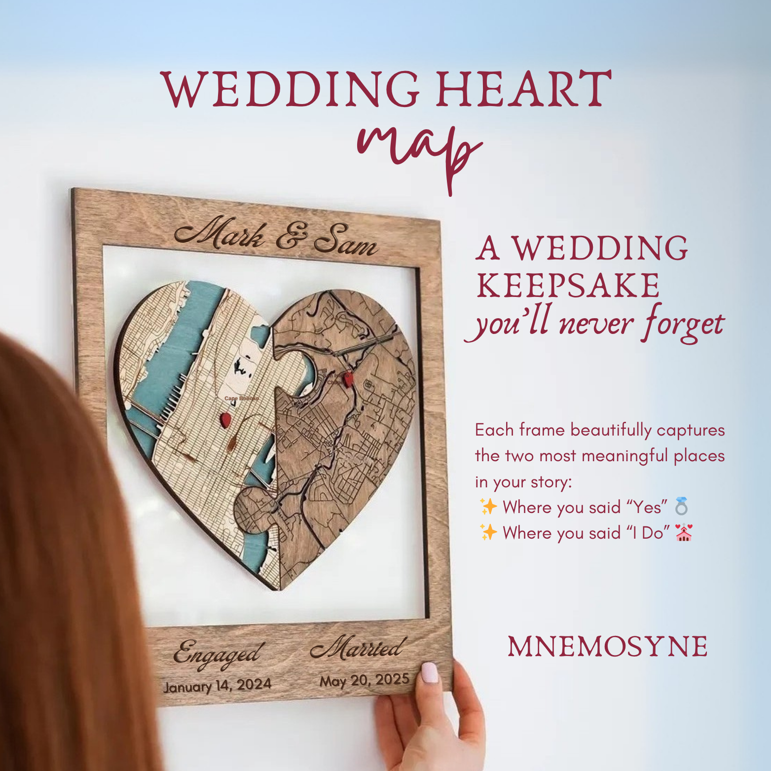 Wedding Heart Map for Couples