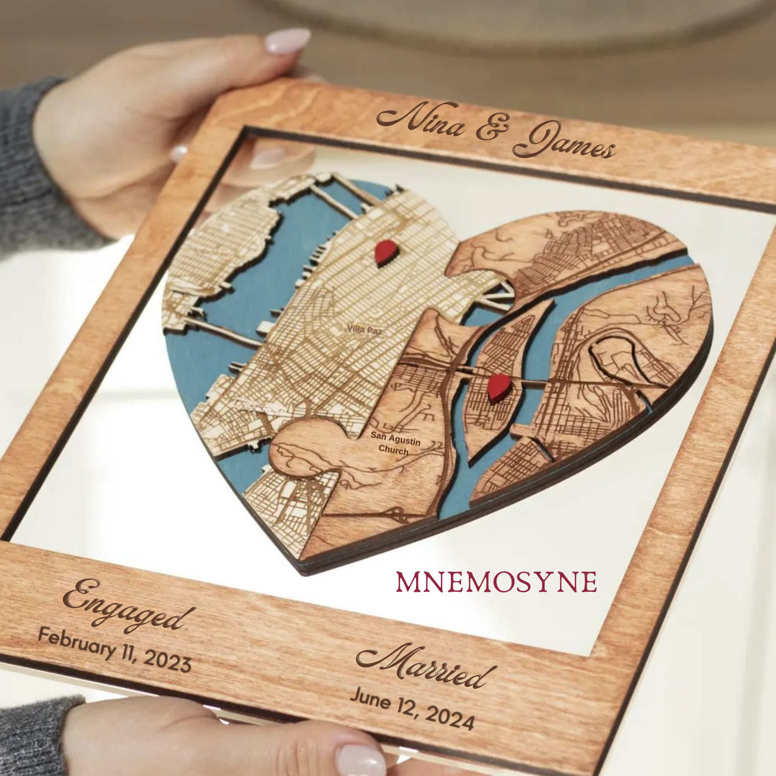 Wedding Heart Map for Couples