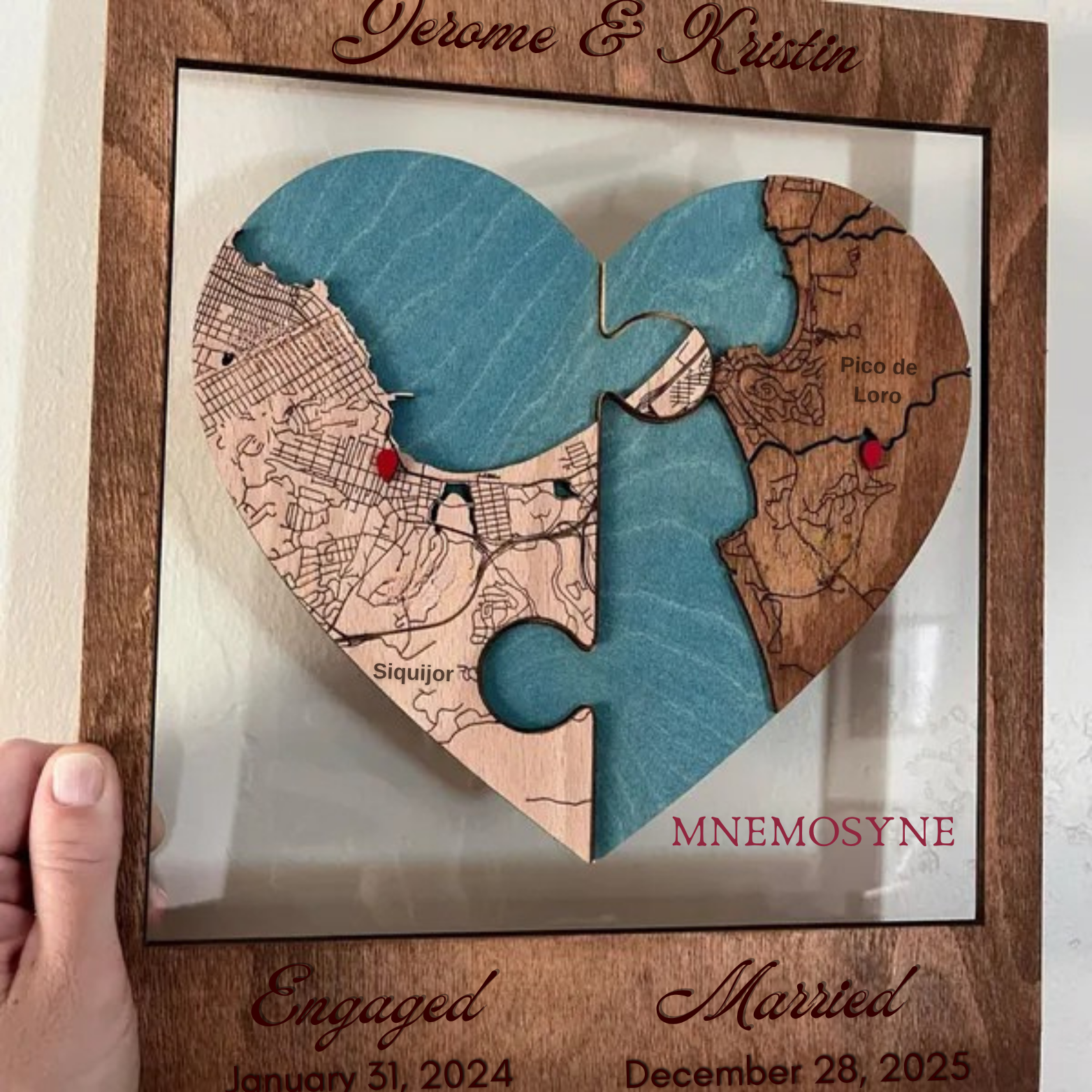 Wedding Heart Map for Couples