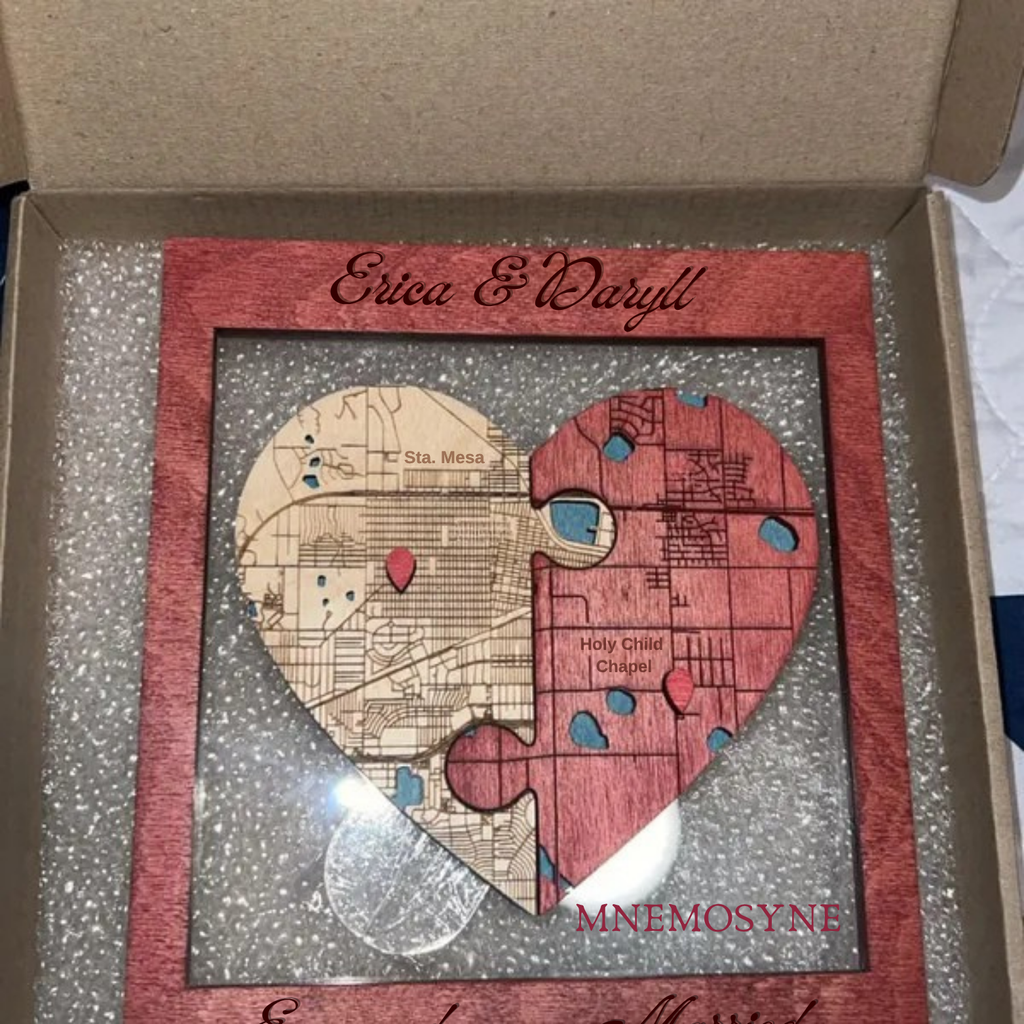 Wedding Heart Map for Couples