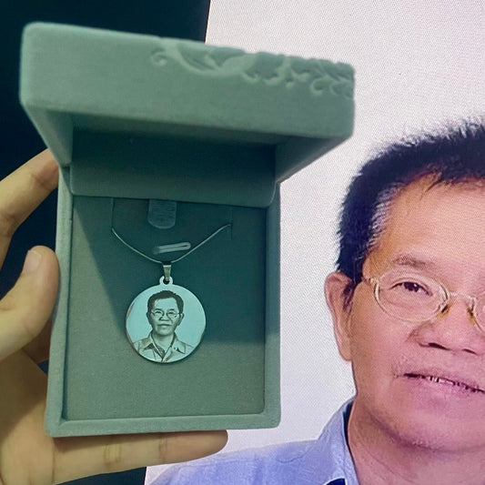 Engraved Photo Memory Necklace