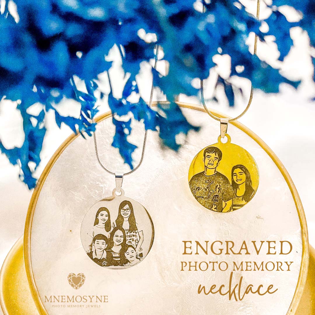 Engraved Photo Memory Necklace